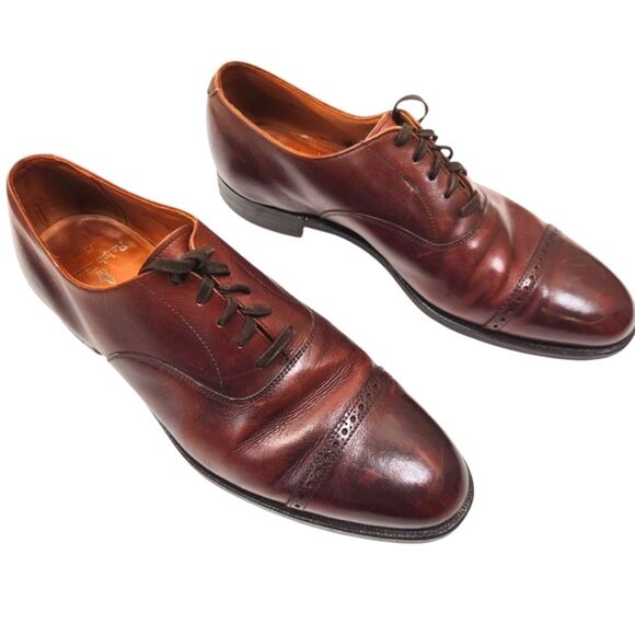 Polo Ralph Lauren Mens Benchmade In England Cap Toe Oxford Lace Up Shoes 9 D - Picture 3 of 9